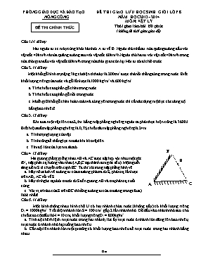 Đề thi giao lưu học sinh giỏi Vật lí lớp 8 - Năm học 2013-2014 - Phòng GD & ĐT Nông Cống